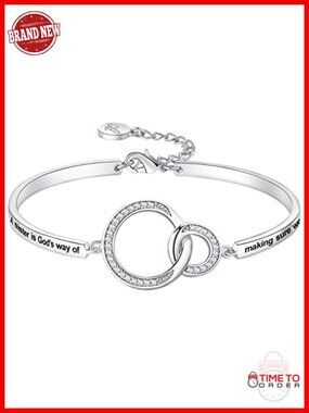 Sister Bangle Bracelet Engraved Friendship Gift Women Jewelry